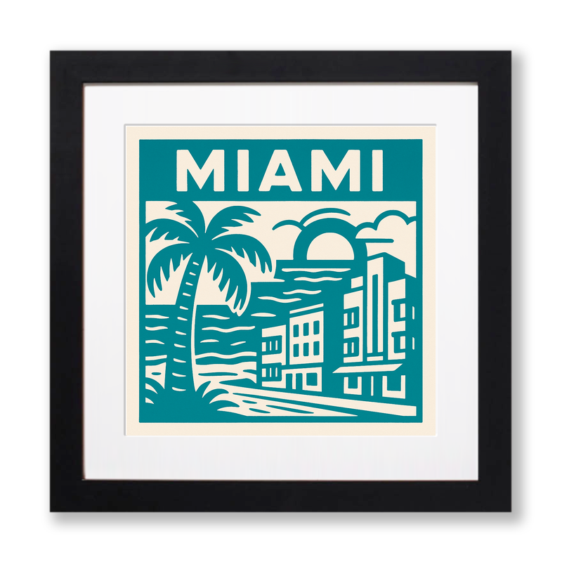 Cities Linoprint-Style Art (c145)