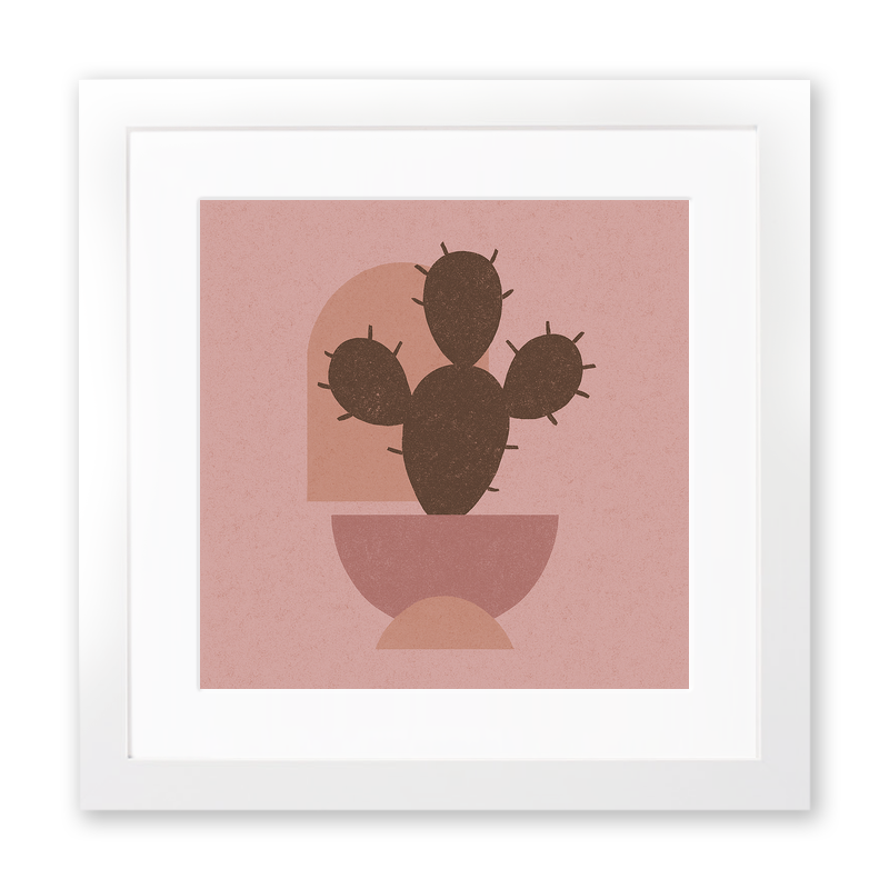 Flowers and Plants Linoprint-Style Art (c512)