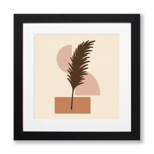 Flowers and Plants Linoprint-Style Art (c532)