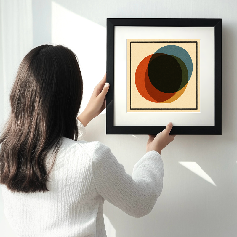 Bauhaus Design Linoprint-Style Art (c399)