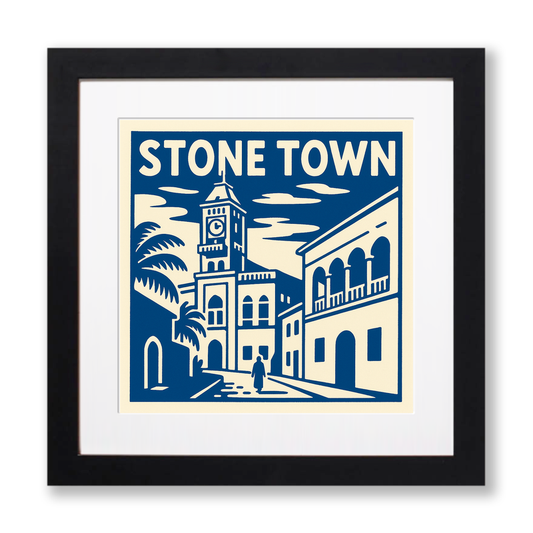 Cities Linoprint-Style Art (c82)