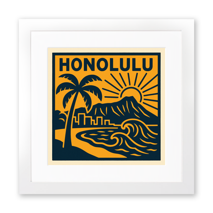 Cities Linoprint-Style Art (c180)