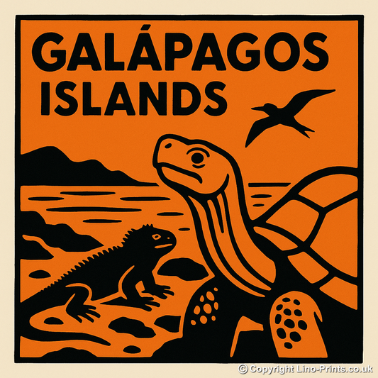 Cities Linoprint-Style Art (c193)