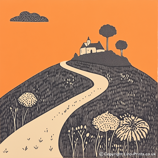 St Michael’s Mount, Cornwall Linoprint-Style Art (194-3)
