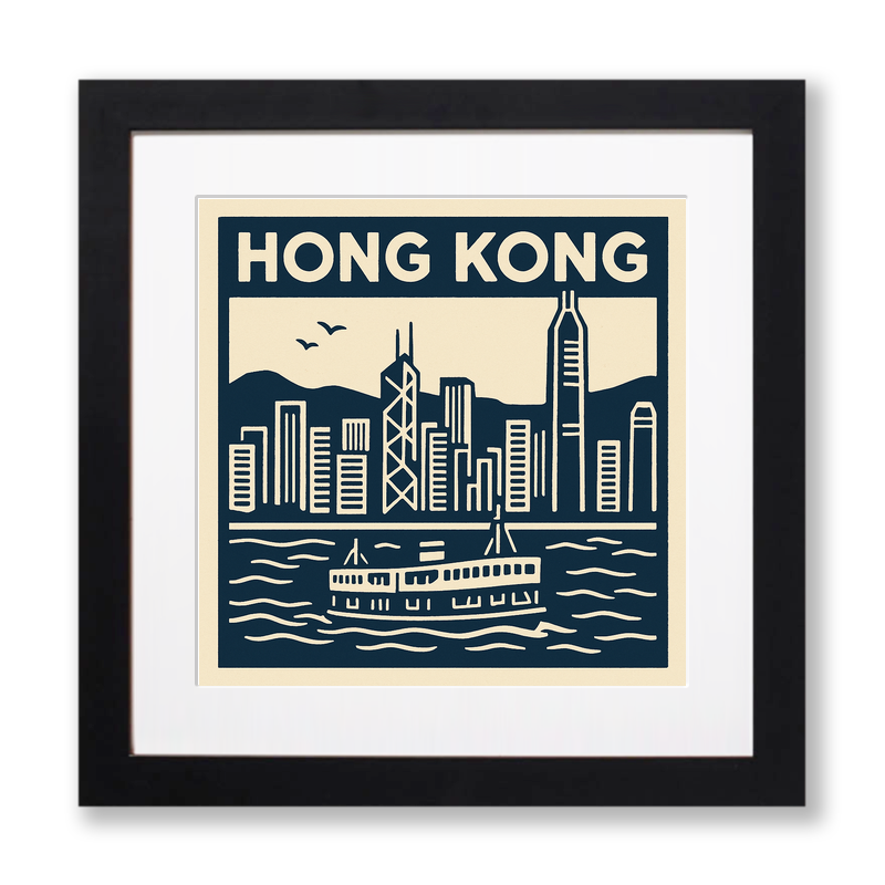 Cities Linoprint-Style Art (c181)