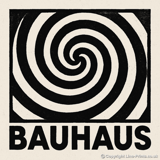 Bauhaus Design Linoprint-Style Art (c446)