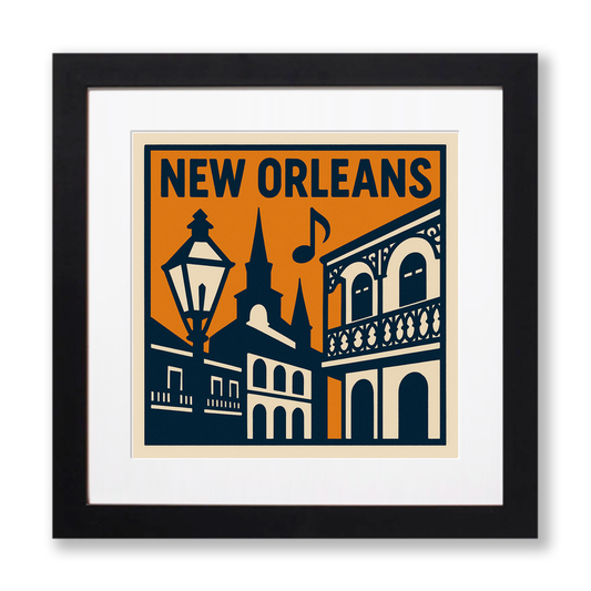 Cities Linoprint-Style Art (c132)