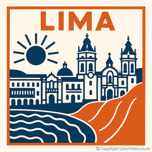 Cities Linoprint-Style Art (c163)