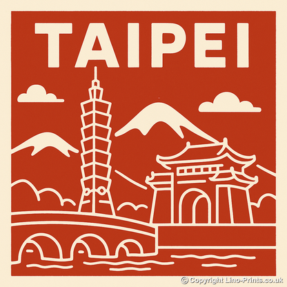 Cities Linoprint-Style Art (c77)