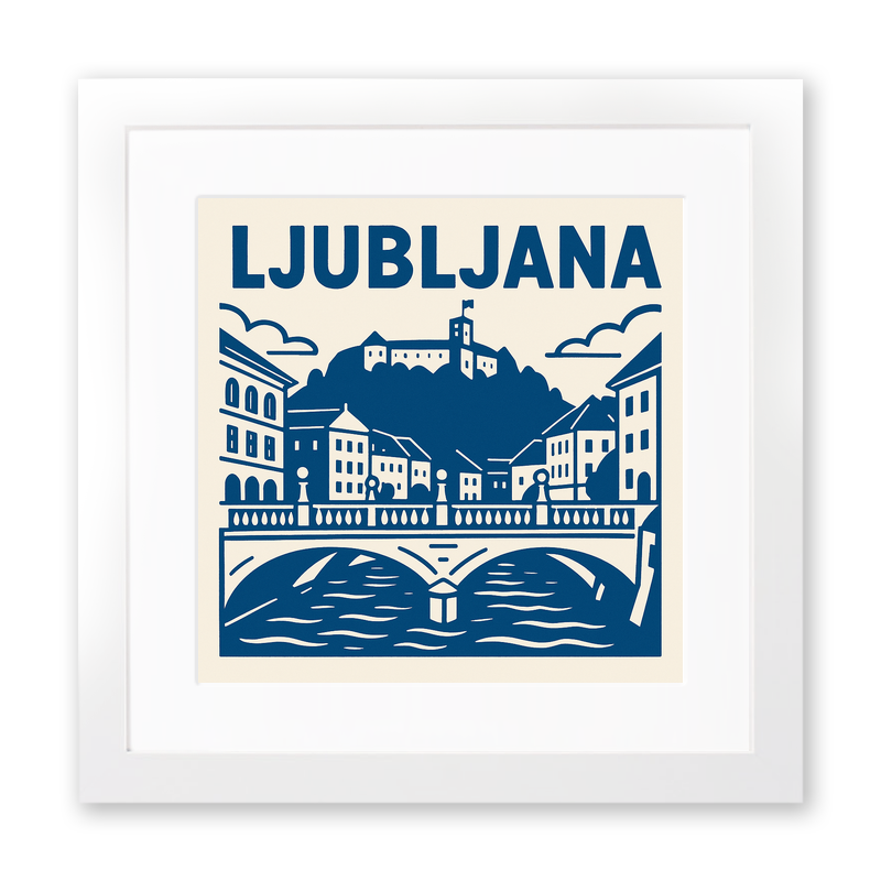 Cities Linoprint-Style Art (c161)