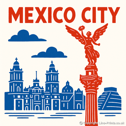 Cities Linoprint-Style Art (c146)