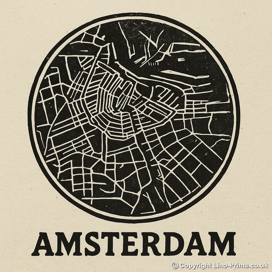 Maps Linoprint-Style Art (c20)