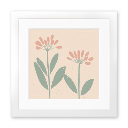 Agapanthus Linoprint-Style Art (1495-1)