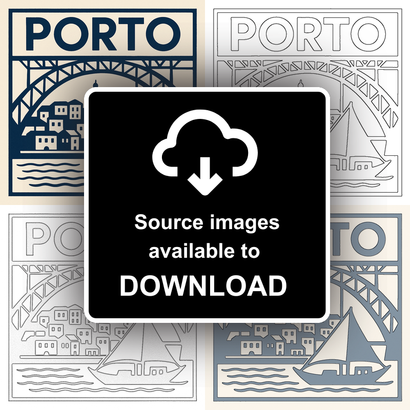 Cities Linoprint-Style Art (c115)