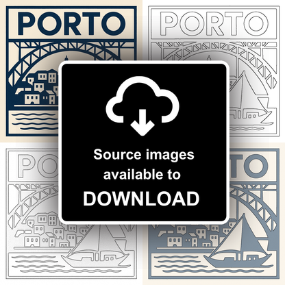 Cities Linoprint-Style Art (c115)