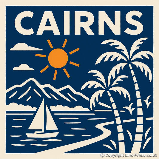 Cities Linoprint-Style Art (c221)