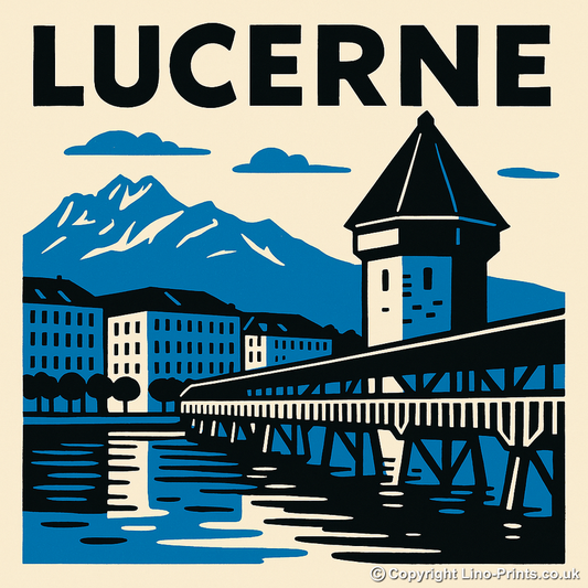 Cities Linoprint-Style Art (c157)