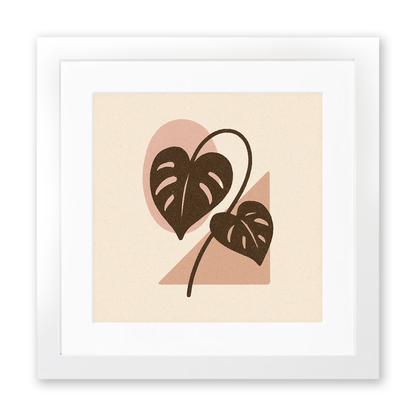 Flowers and Plants Linoprint-Style Art (c513)