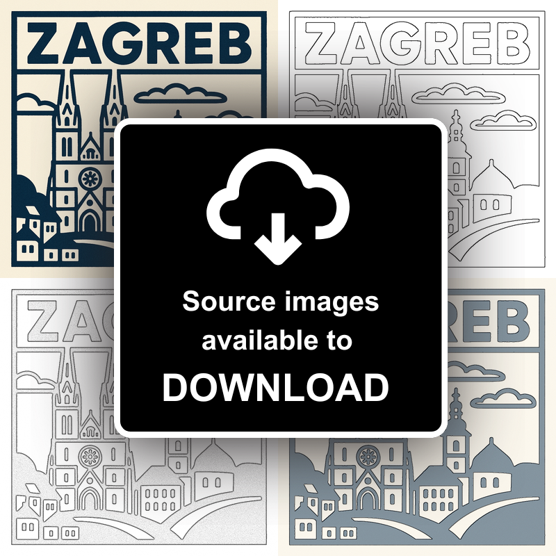 Cities Linoprint-Style Art (c49)