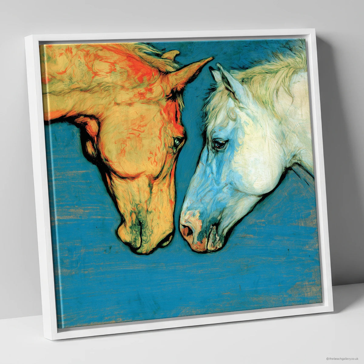 Framed Canvas White Frame