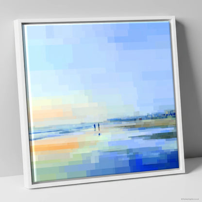 Framed Canvas White Frame